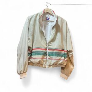 Tail Beige Bomber Jacket with Striped Accents